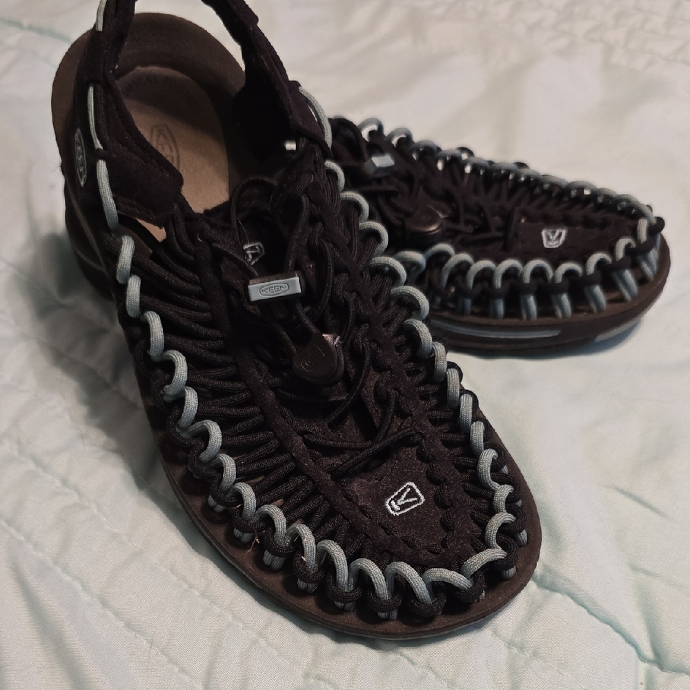 Keen Black and Light Blue Woven Footwear